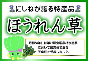にしねが誇る特産品