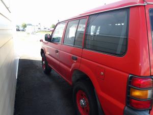 三菱消防自動車（パジェロ）左後方